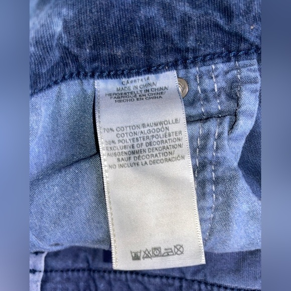 True Religion Men's Distressed Blue Cords Cargo Shorts 38 - Picture 3 of 4